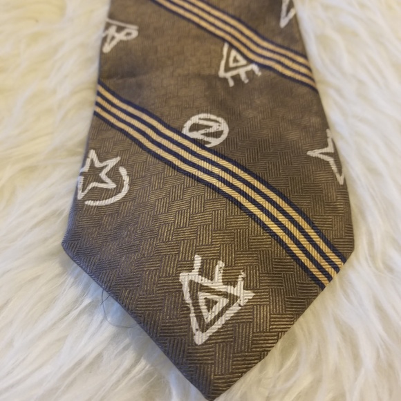 Roper Men's Tie 100% Silk Black Bronze - Picture 6 of 6